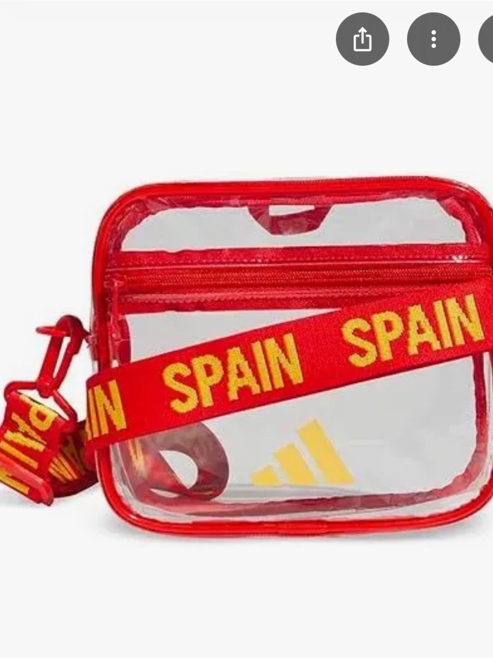NWTS Adidas Spain clear crossbody bag